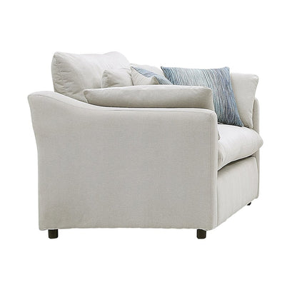 Wilson Contemporary Upholstered Loveseat, Fog Beige
