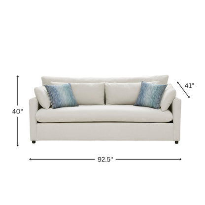Wilson Contemporary Upholstered Sofa, Fog Beige