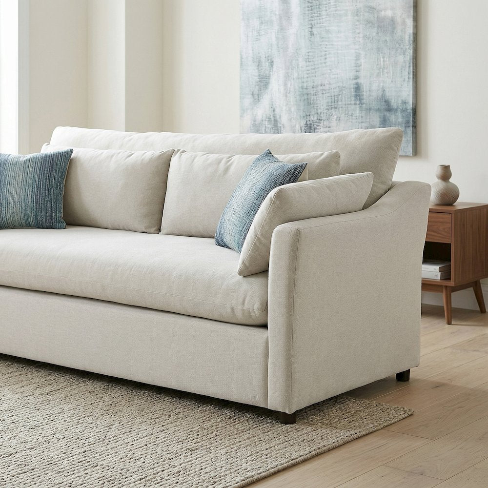 Wilson 3-Piece Living Room Set, Sofa Loveseat and Cuddle Chair, Fog Beige