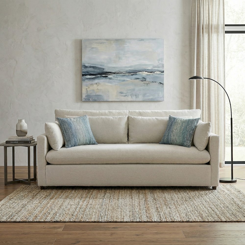 Wilson 3-Piece Living Room Set, Sofa Loveseat and Cuddle Chair, Fog Beige