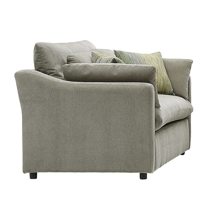 Wilson Contemporary Upholstered Loveseat, Olive Green