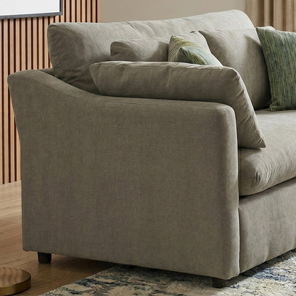 Wilson Contemporary Upholstered Loveseat, Olive Green