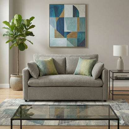 Wilson 4-Piece Living Room Set, Sofa Loveseat Cuddle Chair, Ottoman, Olive Green