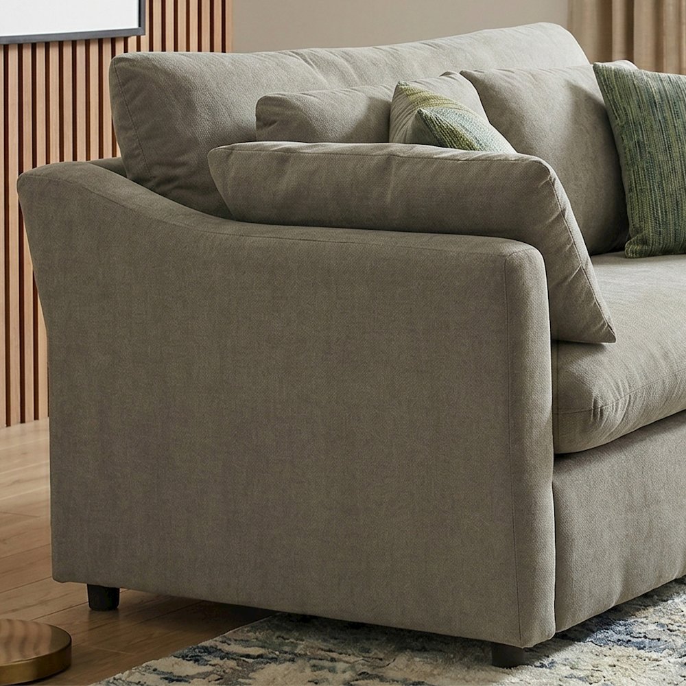 Wilson 4-Piece Living Room Set, Sofa Loveseat Cuddle Chair, Ottoman, Olive Green