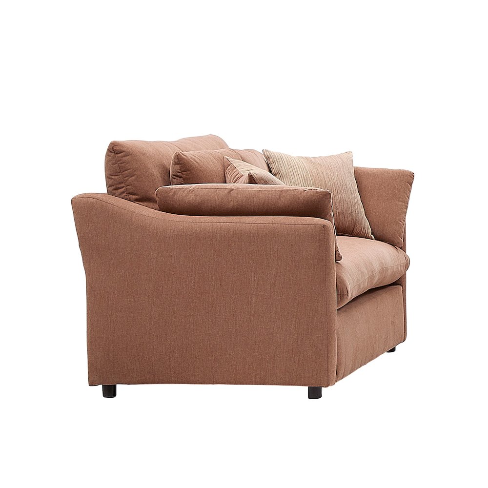 Wilson 2-Piece Living Room Set, Chair and Ottoman, Sunset Rust