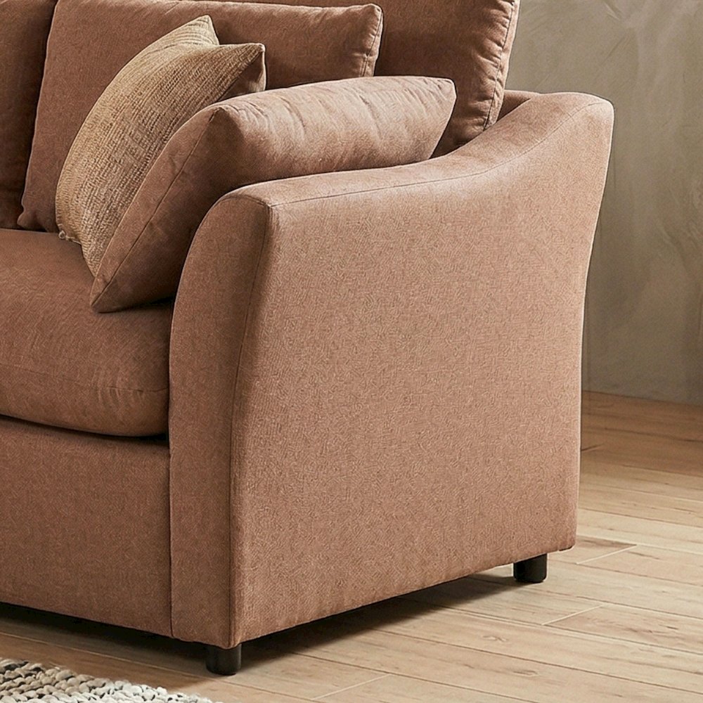Wilson 3-Piece Living Room Set, Sofa Loveseat and Cuddle Chair, Sunset Rust