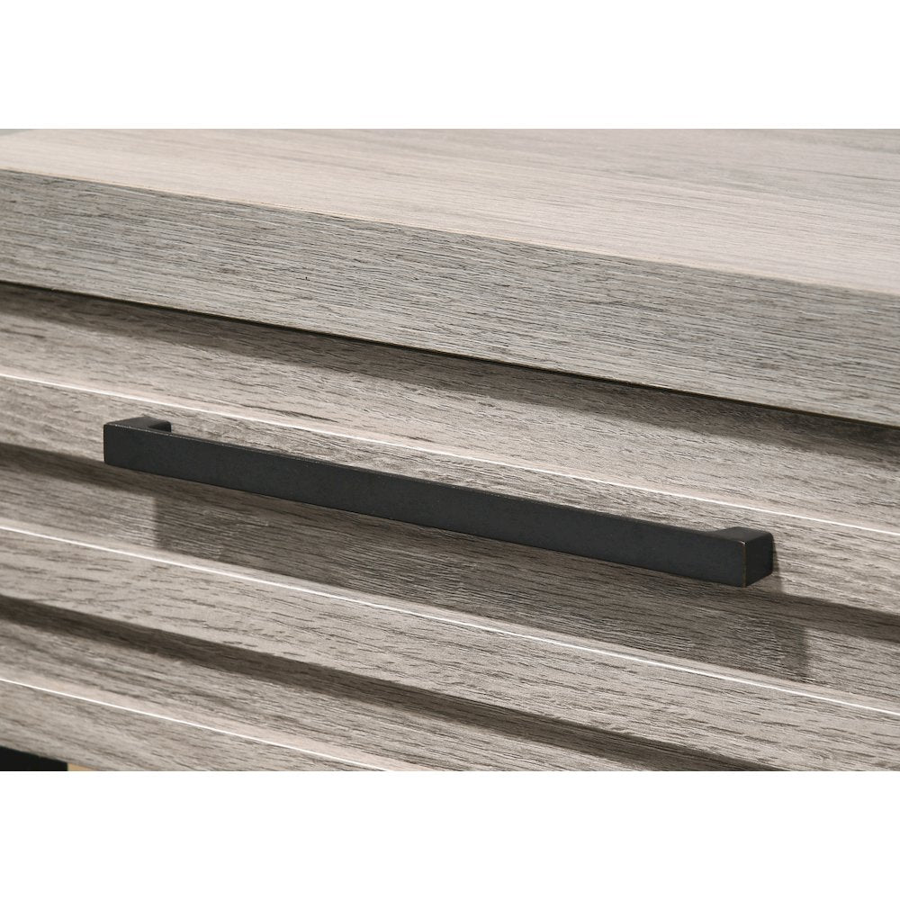 Wallbed Bed, Dresser, Mirror, and 2 Nightstands, Weathered Gray, Queen