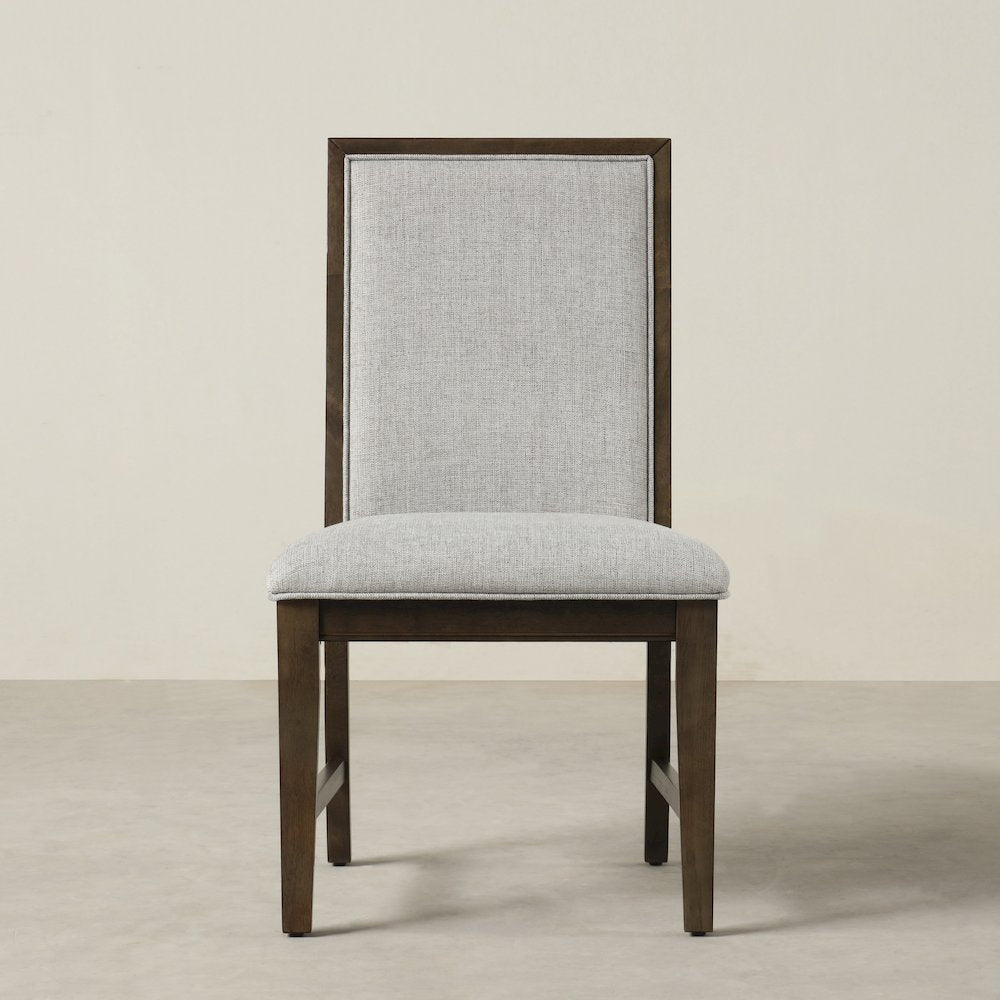 Aberll Wood Dining Room Set, Table with 4 Side Chairs, Gray