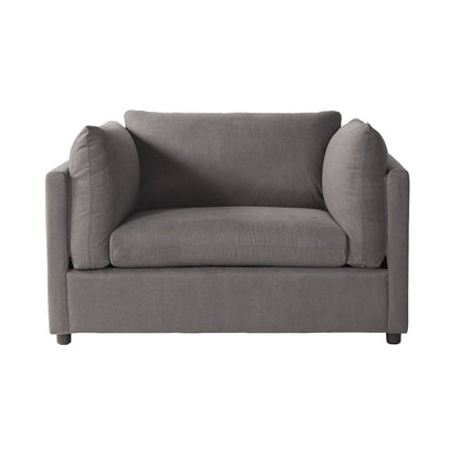 Enda Oversized Living Room Pillow Back Cuddler Arm Chair, Carbon Gray