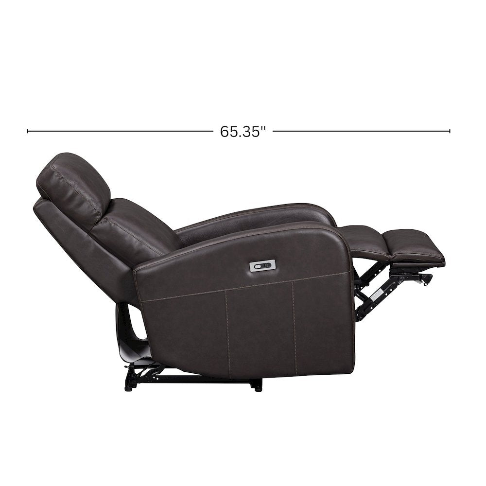 Noah Leather Power Recliner Arm Chair with One-Touch Electric Charging Port