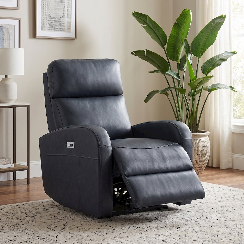 Noah Leather Power Recliner Arm Chair with One-Touch Electric Charging Port