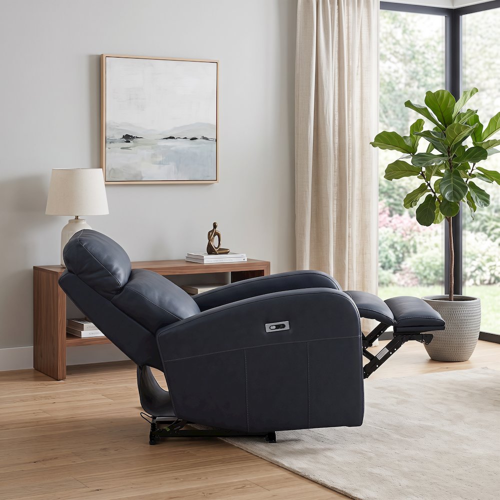 Noah Leather Power Recliner Arm Chair with One-Touch Electric Charging Port