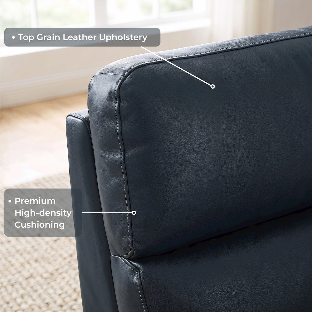 Noah Leather Power Recliner Arm Chair with One-Touch Electric Charging Port