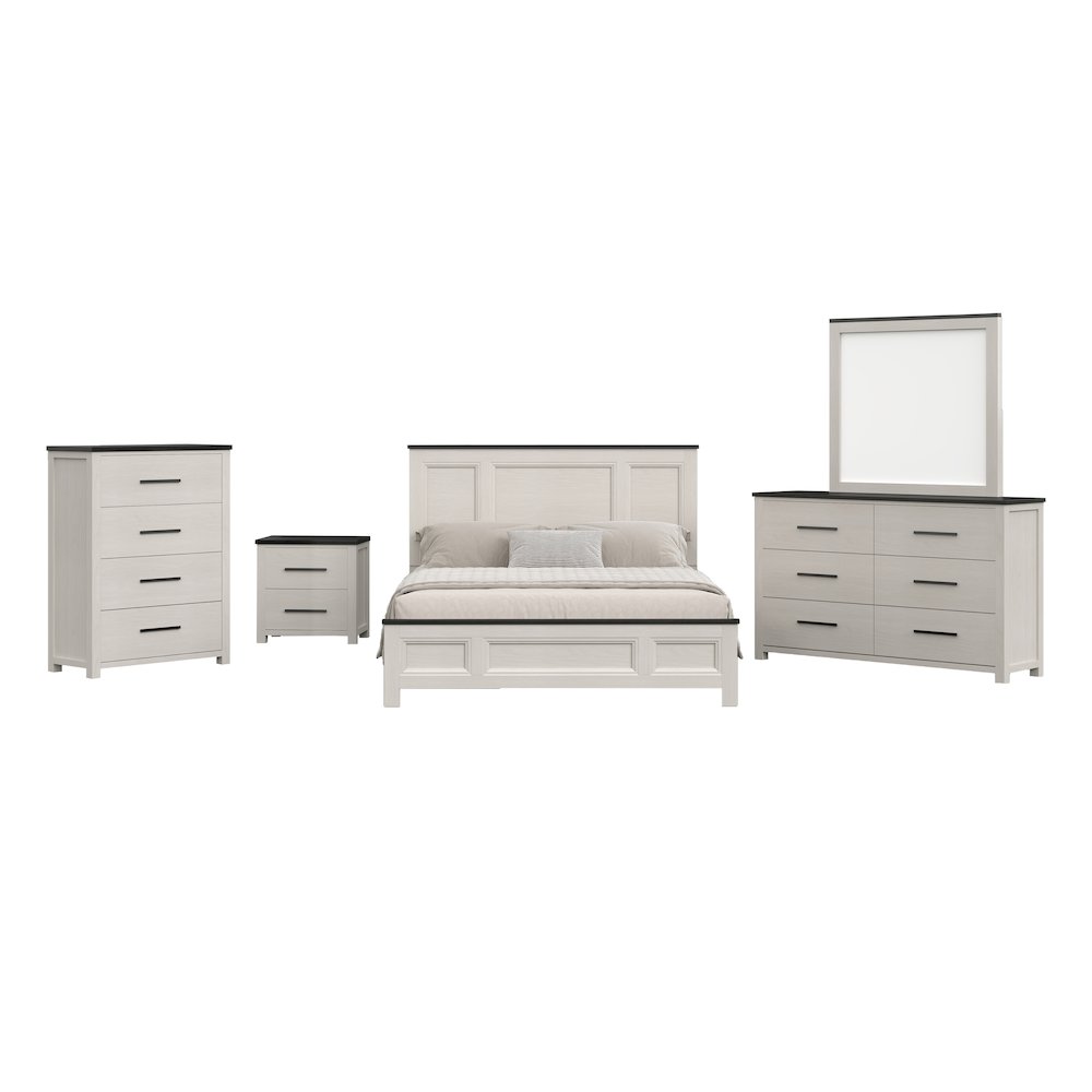 Realynn 5-PC Wood Bedroom Set, Queen Size, Off-White Finish