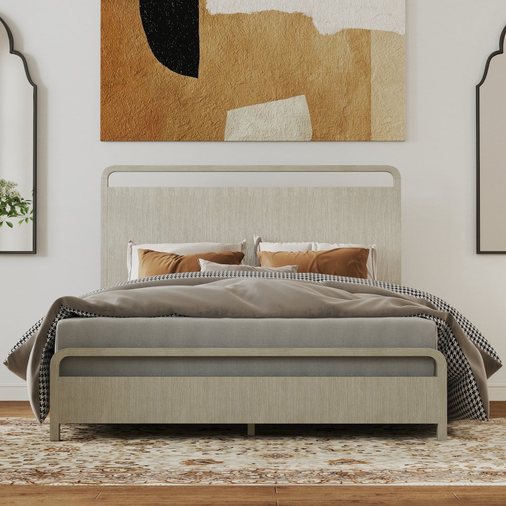 Tavari 5-PC Bedroom Set in Light Gray, Queen