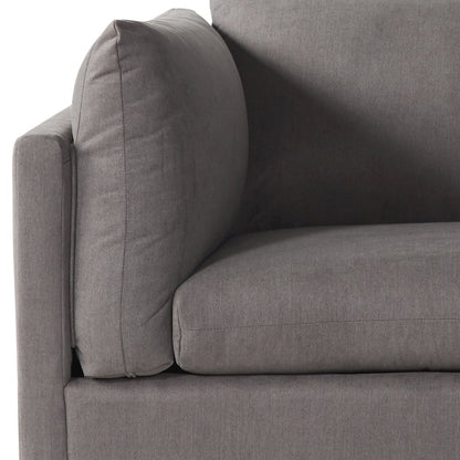Enda Oversized Living Room Pillow Back Cuddler Arm Chair, Carbon Gray