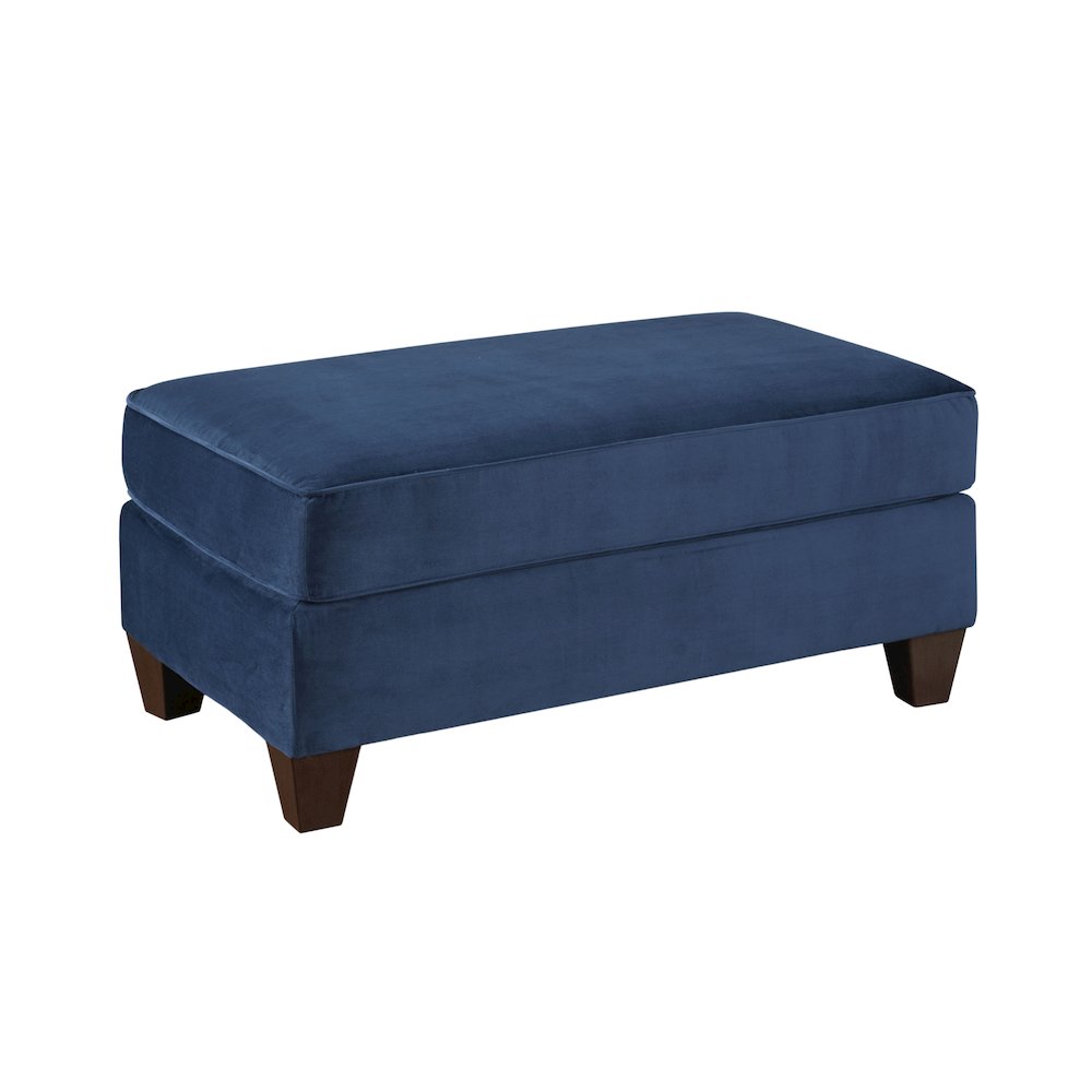 Camero Fabric Cocktail Ottoman in Navy Blue