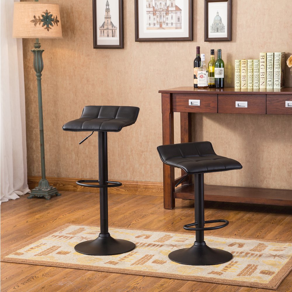 Belham Round Bar Table and 2 Swivel Adjustable Bar Stools