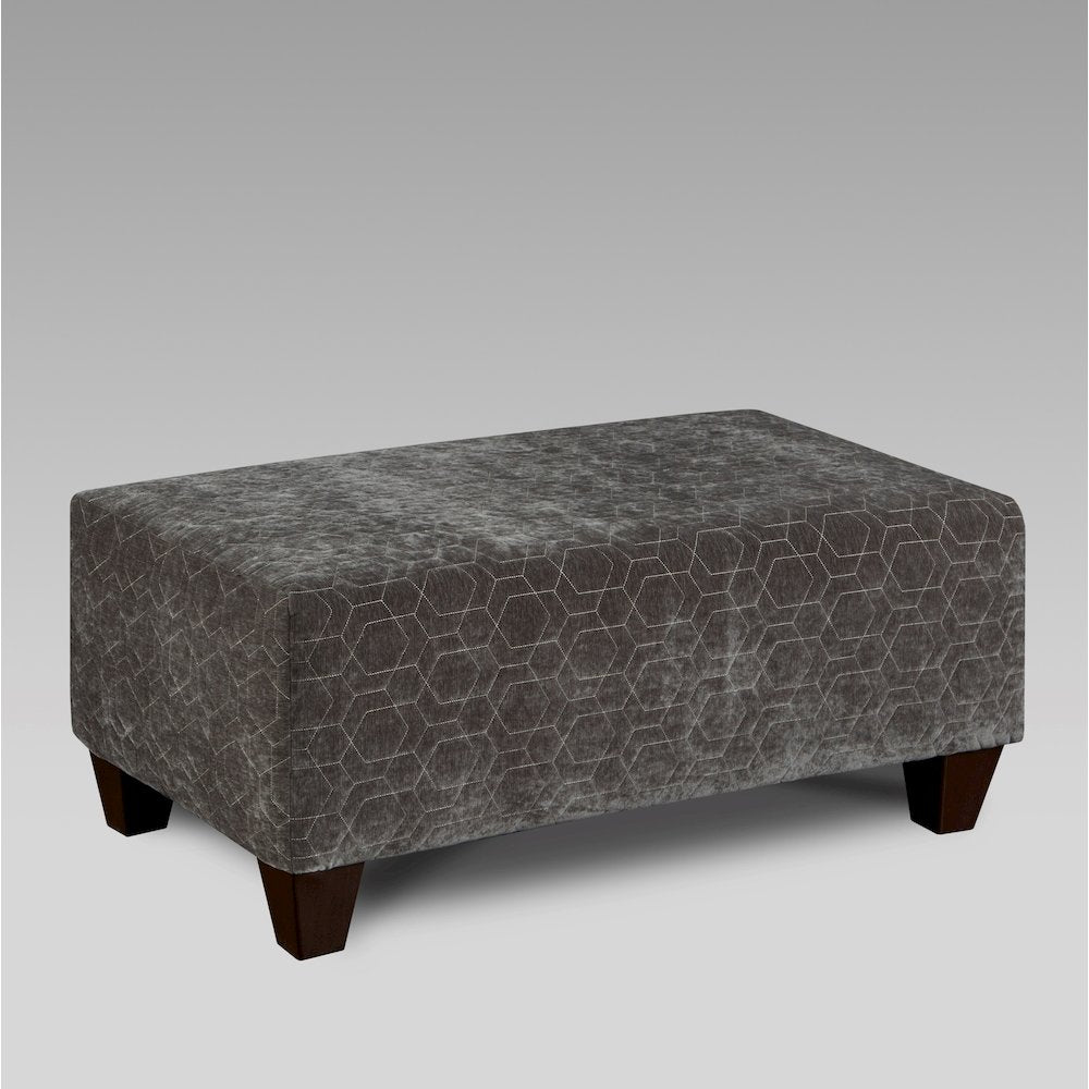 Camero Fabric Cocktail Ottoman, Onyx
