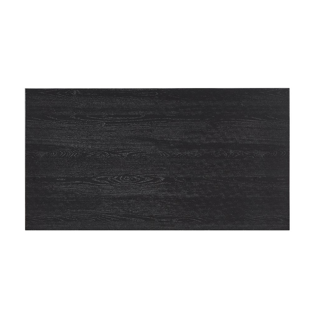 Mchome 3-Piece Coffee Table Set, Coffee Table and Two End Tables, Black Finish