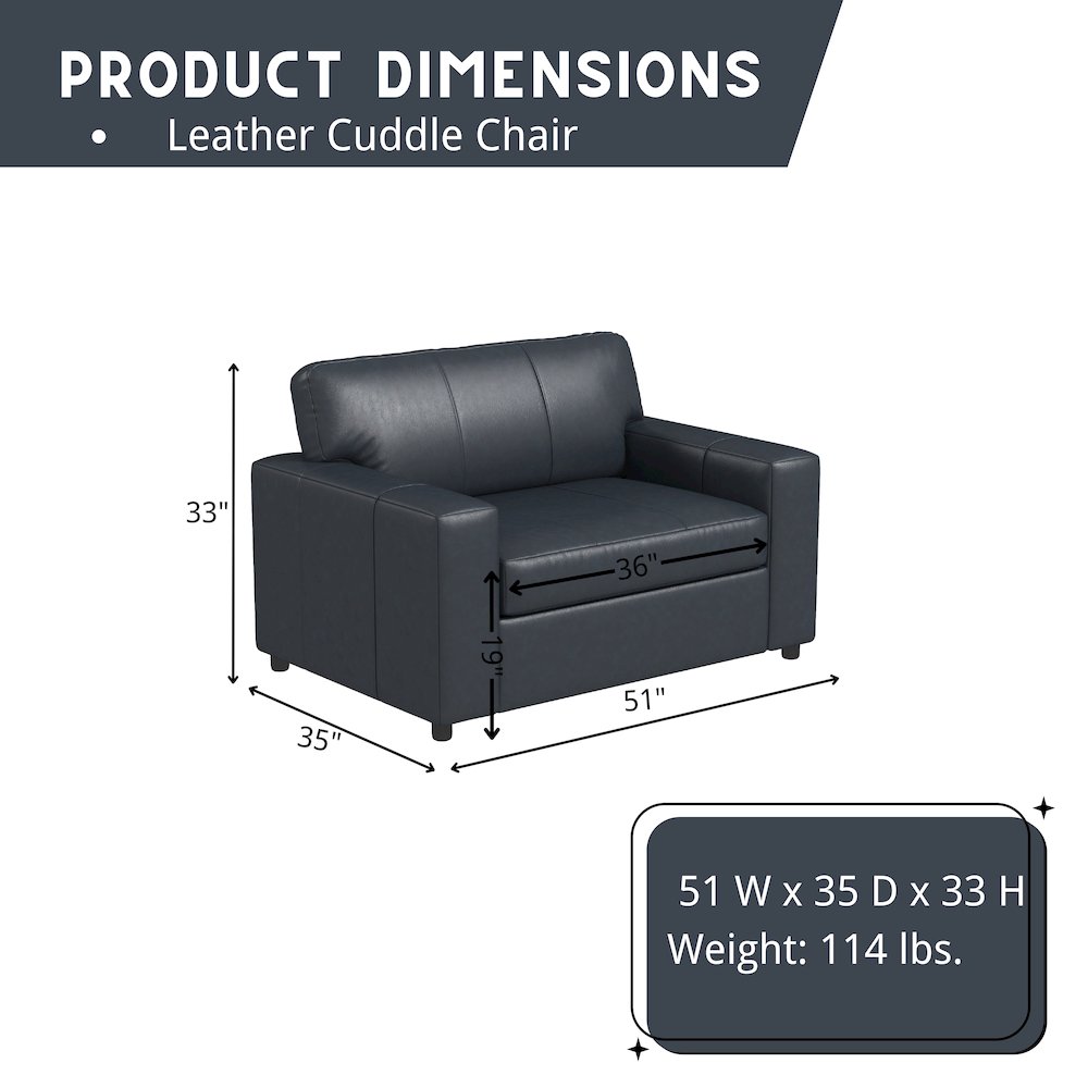 Sakan Leather Upholstered 2-Piece Living Room Set, Cutler Chair and Ottoman
