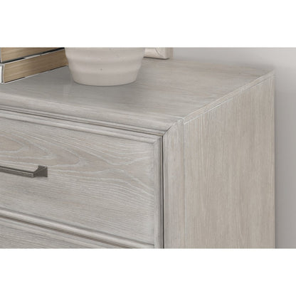 Seluna 4-Piece Bedroom Set with Touch LED Lighting, Gray Oak Finish, Queen