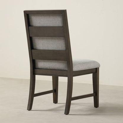 Aberll Wood Dining Room Set, Table with 4 Side Chairs, Gray