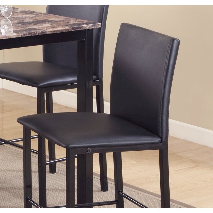 Citico Metal Counter Height Dining Chairs with Black Metal Frame, Set of 4