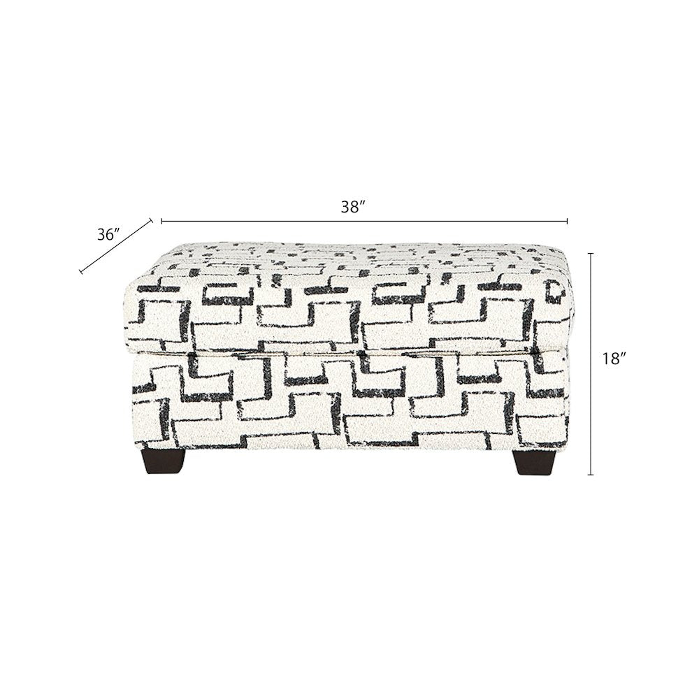 Nason Wide Wale Corduroy Living Room Ottoman, Racetrack Tar