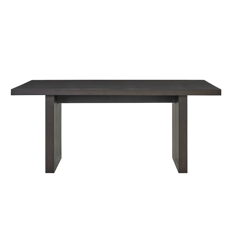 Madison Contemporary Dining Table, Slat-Fluted Base, Espresso