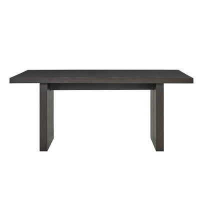 Madison Contemporary Dining Table, Slat-Fluted Base, Espresso