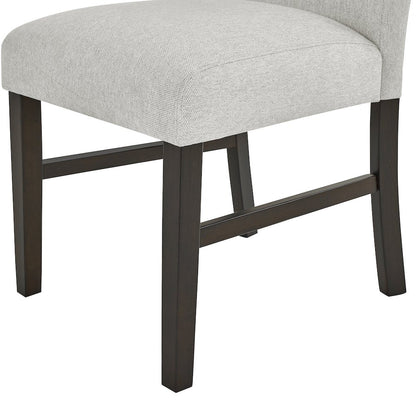 Madison Contemporary Upholstered Dining Chairs,Set of 2,Gray