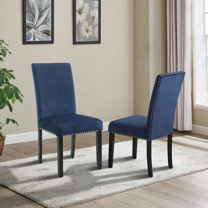 Enbridge 5-Pc Dining Set, Cross-Buck Dining Table with 4 Stylish Chairs, Blue