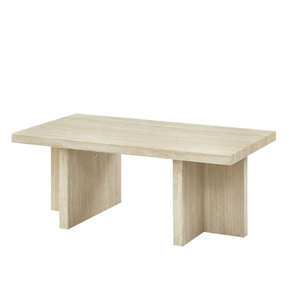 Mchome Contemporary Coffee Table, Faux Marble