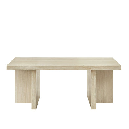 Mchome Contemporary Coffee Table, Faux Marble