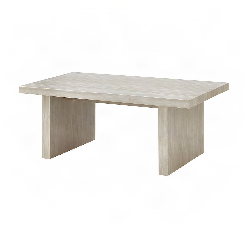 Modern Faux Marble-Top Coffee Table, Rectangle Center and Cocktail Table