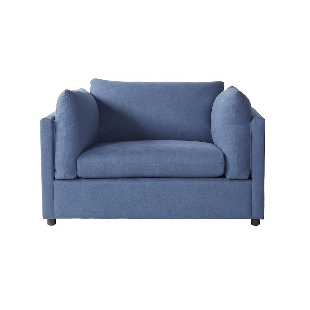 Enda Oversized Living Room Pillow Back Cuddler Arm Chair, Image Navy