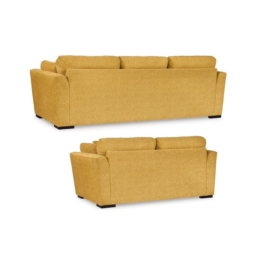 Clareen 2-Pc Living Room Set, Sofa and Loveseat, Sunflower