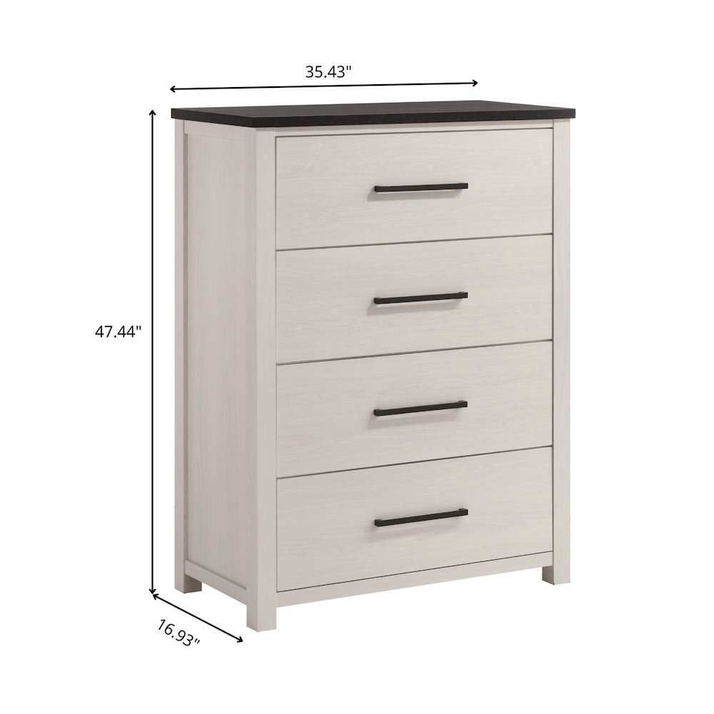 Realynn 4-Drawer Bedroom Chest, Off-White Finish