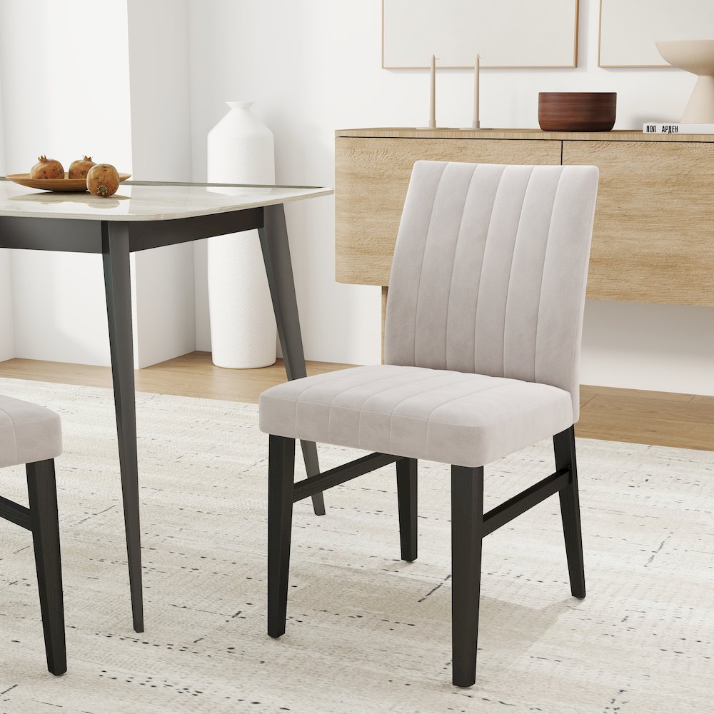 Wendell Contemporary Upholstered Dining Chairs, Set of 2