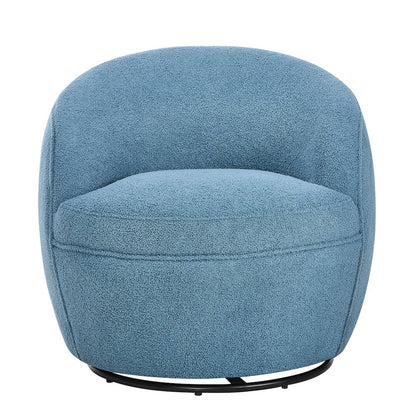 Galleria 360 Swivel Teddy Sherpa Barrel Chair, Blue