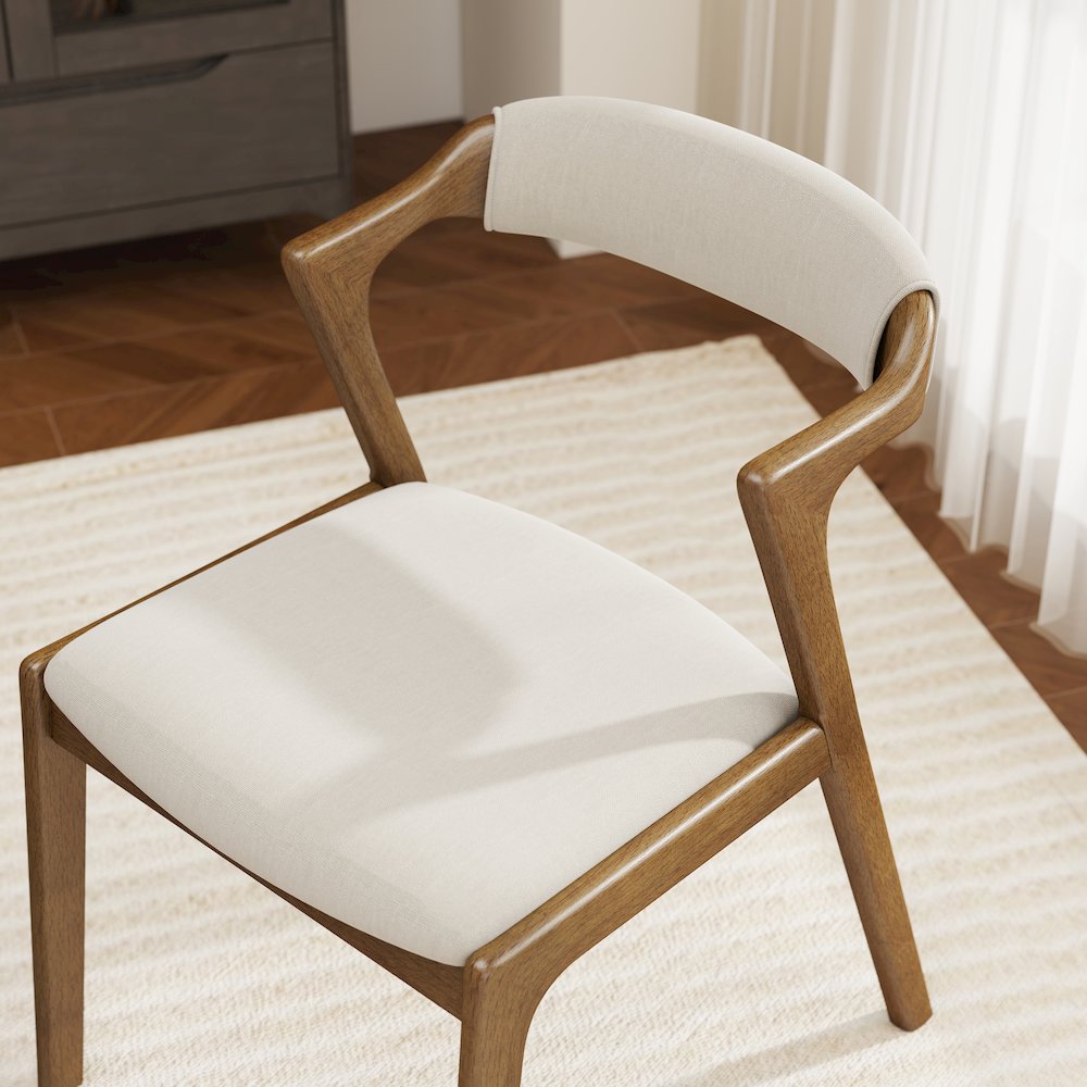 Lavin Black Finish Upholstered Dining Chairs, Set of 2