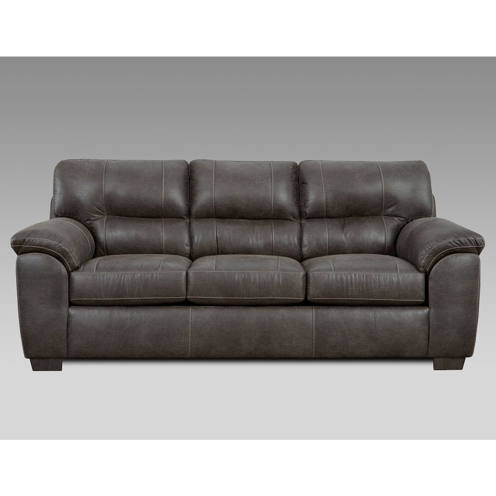 Tirana Contemporary Fabric Pillow-top Arm 4-Piece Sofa Set in Sequoia Ash