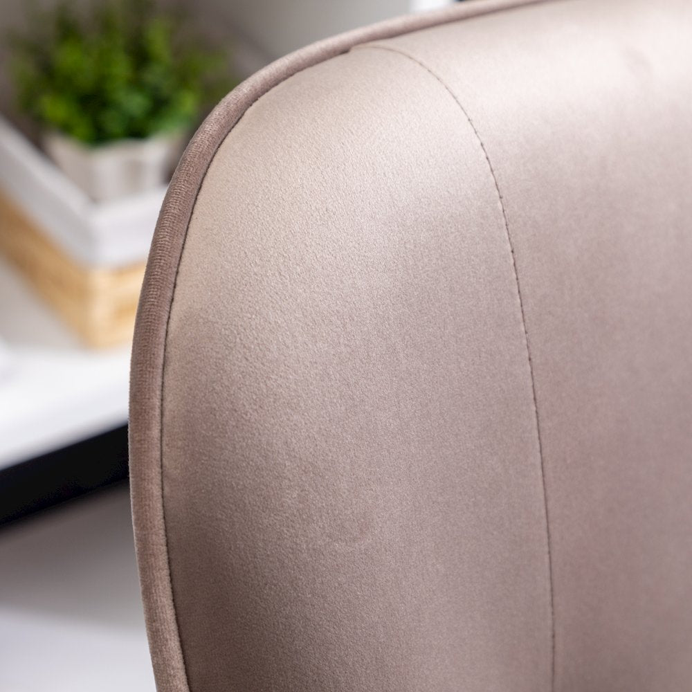 Doarnin Contemporary Silky Velvet Tufted Button Back Accent Chair, Chocolate