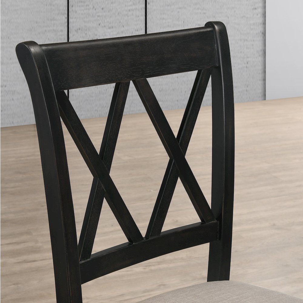 Arroyo 6-Pc Dining Set, Hairpin Dining Table with 4 Chairs and Bench, Rich Black