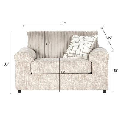 Nason Wide Wale Corduroy Cuddle Chair and Ottoman Set, Charcoal