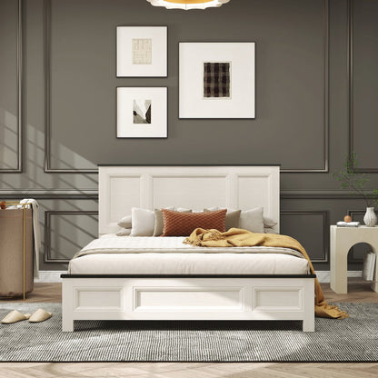 Realynn Panel Bed, Off-White Finish, Queen