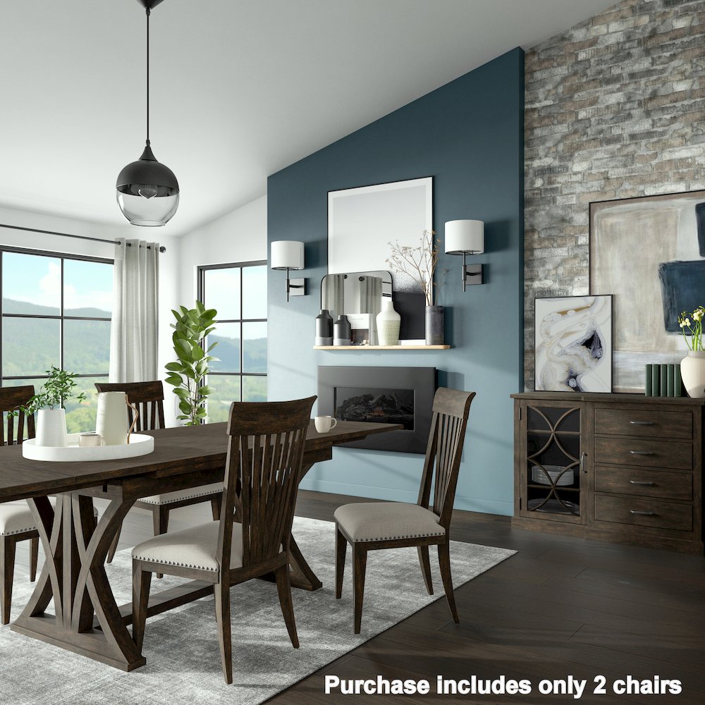 Grant Nailhead Trim Upholstered Dining Chairs, Set of 2, Beige