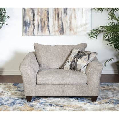 Camero Platinum Fabric Pillowback Accent Chair