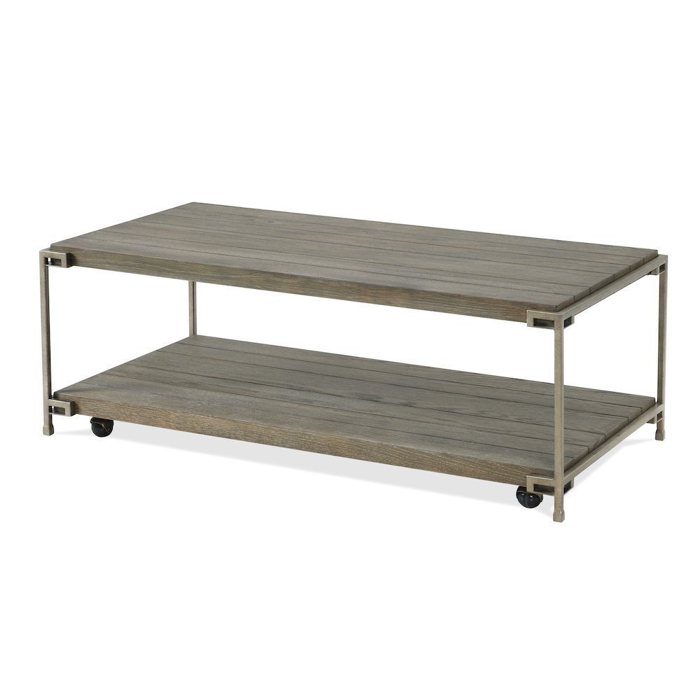Corbeta 3Pc Living Room Coffee Table and 2 Chairside Tables Set, Aged Graphite